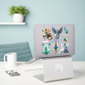 Fairies Sticker Sheet door Michaeline McDonald (Laptop op bureau)