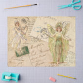Fairies tegen handschrift tissuepapier (Craft)