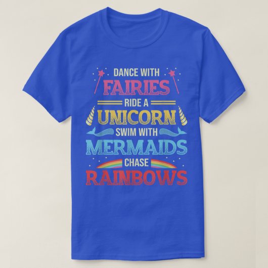 Fairies Unicorns Mermaids RaindbowsLove Fairytale T-shirt (Design voorkant)