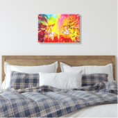 FAIRIES VAN DAWN, rood geel blauw paars Canvas Afdruk (Insitu (Slaapkamer))