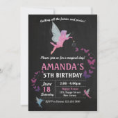 Fairies verjaardag uitnodiging (Voorkant)