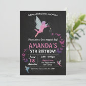 Fairies verjaardag uitnodiging (Staand voorkant)