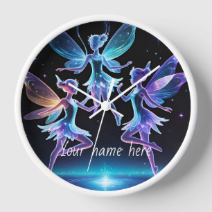 Fairies Wandklok, 27,3 cm Vierkant Acryl
