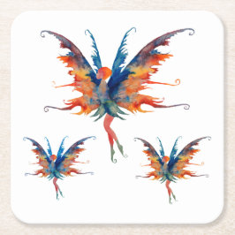 Fairies Waterverf Art Custom Square Onderzetters