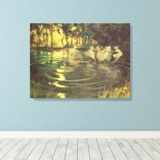 Fairies Whirl van Arthur Black,  Fairy Dance Canvas Afdruk (Insitu (Houten vloer))