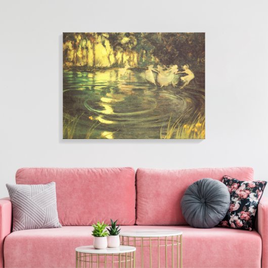 Fairies Whirl van Arthur Black, Fairy Dance Canvas Afdruk (Insitu (Woonkamer))