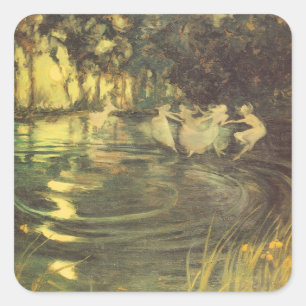 Fairies Whirl van Arthur Black,  Fairy Dance Vierkante Sticker