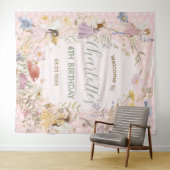 Fairies Wildflower Bloemen Meadow Verjaardag Welko Wandkleed (In Situ (horizontaal))