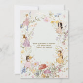 Fairies Wildflower Flower Meadow Baby shower Kaart (Achterkant)