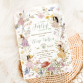 Fairies Wildflower Flower Meadow Baby shower Kaart