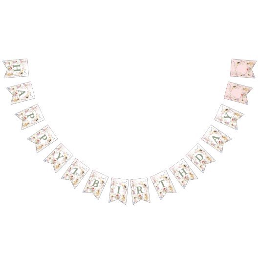 Fairies Wildflower Meadow Bloemen Verjaardag Garla Vlaggetjes (Alle)