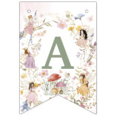 Fairies Wildflower Meadow Bloemen Verjaardag Garla Vlaggetjes (Tweede vlag)