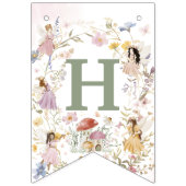 Fairies Wildflower Meadow Bloemen Verjaardag Garla Vlaggetjes (Eerste vlag)