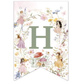 Fairies Wildflower Meadow Bloemen Verjaardag Garla Vlaggetjes