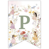 Fairies Wildflower Meadow Bloemen Verjaardag Garla Vlaggetjes (Derde vlag)