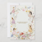 Fairies Wildflower Meadow Bloemen Verjaardag Kaart (Achterkant)