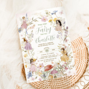 Fairies Wildflower Meadow Bloemen Verjaardag Kaart