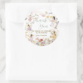 Fairies Wildflower Meadow Bloemen Verjaardag Ronde Sticker (Tas)