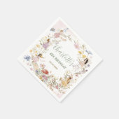 Fairies Wildflower Meadow Bloemen Verjaardag Servet (Hoek)