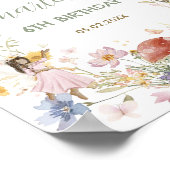 Fairies Wildflower Meadow Bloemen Verjaardag Welko Poster (Hoek)
