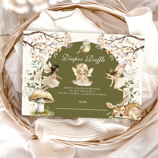 Fairies Wildflowers Bloemenweide Diapper Raffle Informatiekaartje