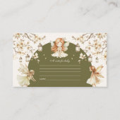 Fairies Wildflowers Flower Meadow Note voor Baby Informatiekaartje (Voorkant)