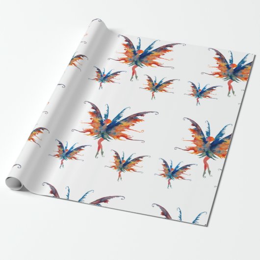 Fairies Wings Matte Wrapping Papier (Uitgerold)