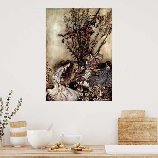 Fairies zeggen nooit: "We voelen ons gelukkig" Poster (Keuken)