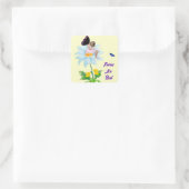 Fairies zijn echte envelopzegels vierkante sticker (Tas)