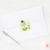 Fairies zijn echte envelopzegels vierkante sticker (Envelop)