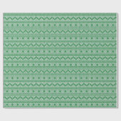 Fairisle Kerst Breipatroon Cadeaupapier (Vlak)