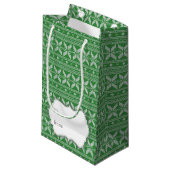 Fairisle Kerstnit Pattern Klein Cadeauzakje (Voorkant Gekanteld)