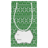 Fairisle Kerstnit Pattern Klein Cadeauzakje (Voorkant)