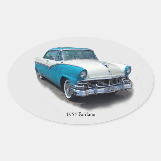 Fairlane 1955 ovale sticker (Voorkant)