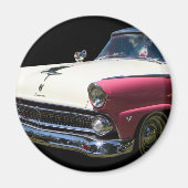 Fairlane Wit paarse Chrome Classic Car Magneet (Voorkant)