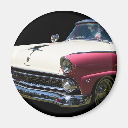 Fairlane Wit paarse Chrome Classic Car Magneet (Voorkant)