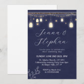 Fairlight-trouwuitnodiging, snaarlichten kaart (Voorkant / Achterkant)