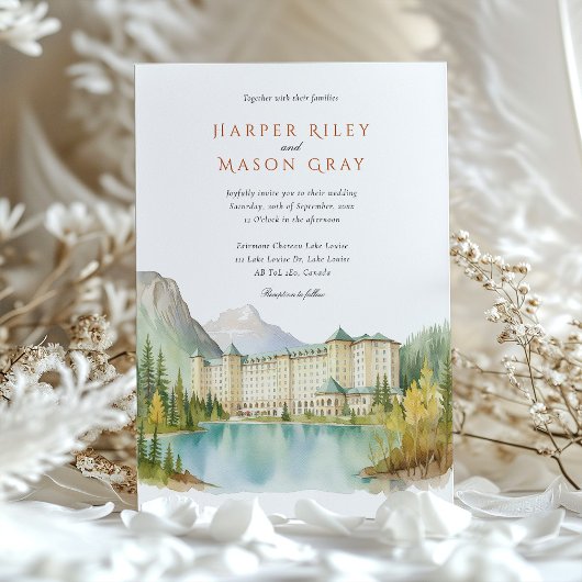 Fairmont Chateau Lake Louise Canada bruiloft Kaart