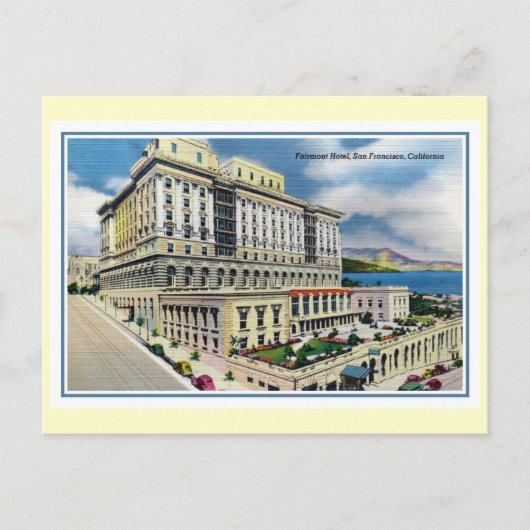  Fairmont Hotel San Francisco CA Briefkaart (Voorkant)