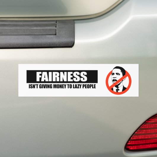 FAIRNESS - GEEFT GELD VOOR HET LAZEN VAN MENSEN BUMPERSTICKER (Op auto)
