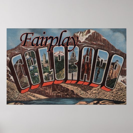 Fairplay, Colorado - grote letterscènes Poster (Voorkant)