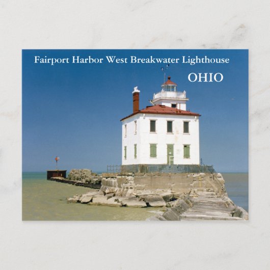 FAirport Harbor West Breakwater Lighthouse Briefkaart (Voorkant)