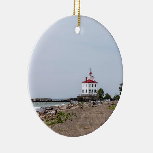 FAirport Harbor West Breakwater Lighthouse Keramisch Ornament (Rechts)