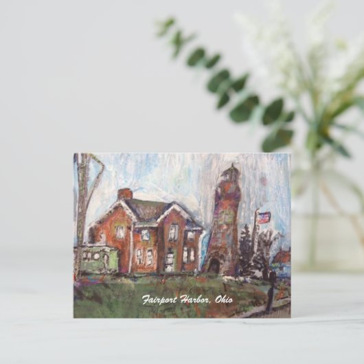 FAirport Harbour, Ohio Painting op een Briefkaart (Staand voorkant)