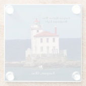 FAirport Harbour West Breakwater Light glasskustli Glazen Onderzetter (Achterkant)