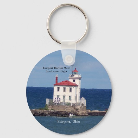 FAirport Harbour West Breakwater Light-sleutelkete Sleutelhanger (Voorkant)