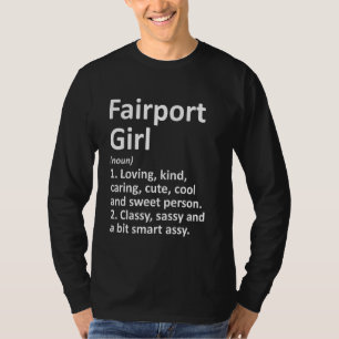 FAIRPORT MEISJE NY NEW YORK Funny City Home Roots T-shirt