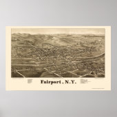 FAirport, NY Panoramic Map - 1885 Poster (Voorkant)