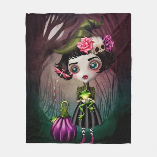 Fairuza de Kleine Heks Fleece Deken (Voorkant)