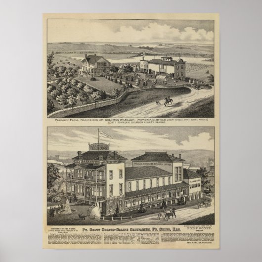Fairview Boerderij en Sanitarium, Kansas Poster (Voorkant)